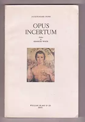 Couverture du produit · Opus incertum.