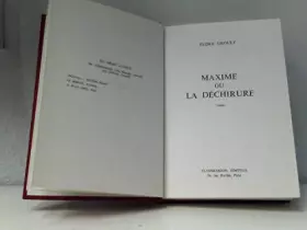 Couverture du produit · Maxime ou la dechirure