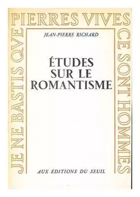 Couverture du produit · ETUDES SUR LE ROMANTISME.