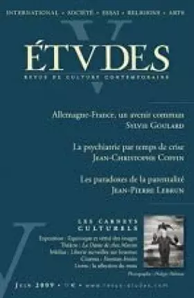 Couverture du produit · Études Juin 2009