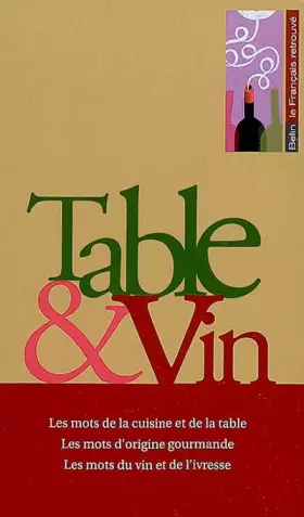 Couverture du produit · Coffret Table et Vin