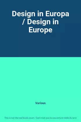 Couverture du produit · Design in Europa / Design in Europe