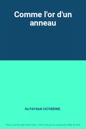 Couverture du produit · Comme l'or d'un anneau