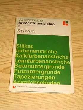 Couverture du produit · Wissensspeicher Beschichtungslehre Band 1