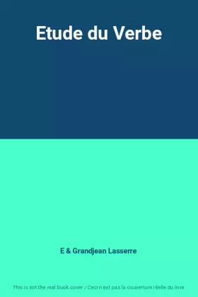 Couverture du produit · Etude du Verbe