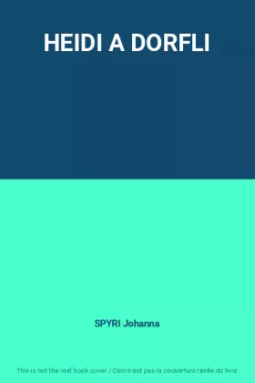 Couverture du produit · HEIDI A DORFLI