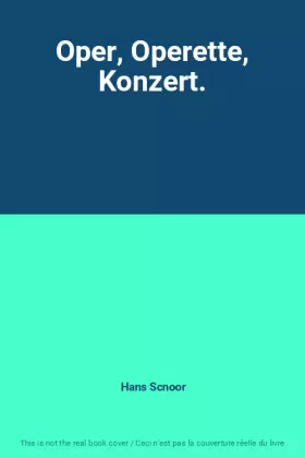 Couverture du produit · Oper, Operette, Konzert.