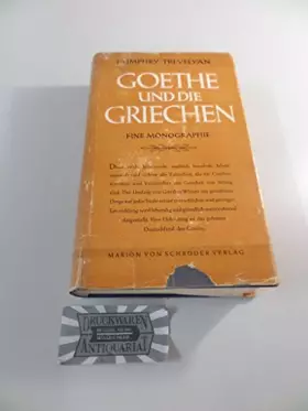 Couverture du produit · Goethe und die Griechen. Eine Monographie.