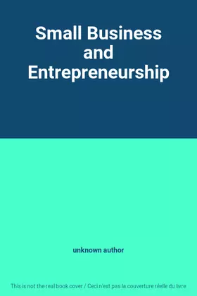 Couverture du produit · Small Business and Entrepreneurship