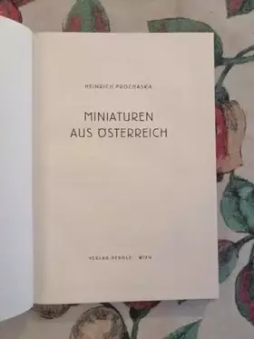 Couverture du produit · Miniaturen aus Österreich.