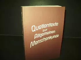 Couverture du produit · Quellentexte zur allgemeinen Menschenkunde