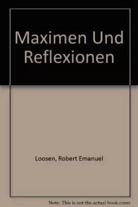 Couverture du produit · Maximen Und Reflexionen