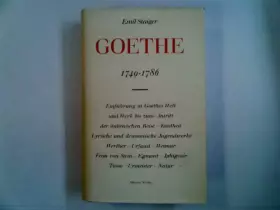 Couverture du produit · Goethe 1749-1786. Band I