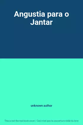 Couverture du produit · Angustia para o Jantar