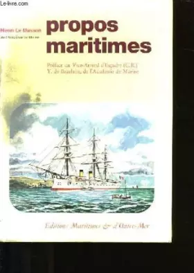 Couverture du produit · Propos maritimes.
