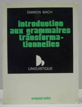Couverture du produit · Introduction aux grammaires transformationnelles