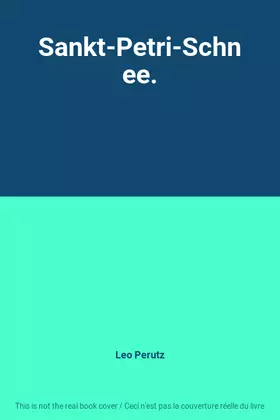 Couverture du produit · Sankt-Petri-Schnee.