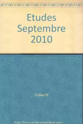 Couverture du produit · Études Septembre 2010