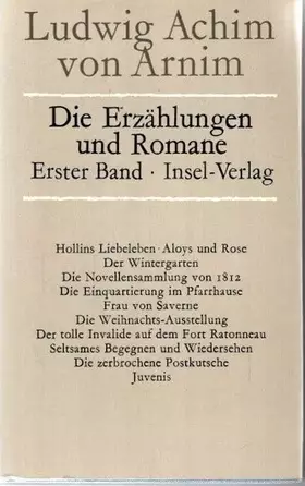 Couverture du produit · Die Erzählungen und Romane, Erster Band,