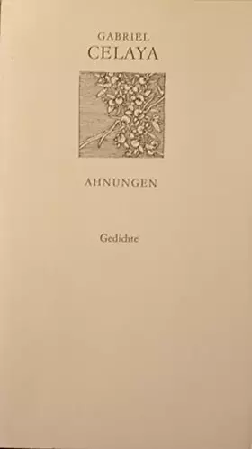 Couverture du produit · Ahnungen. Gedichte.