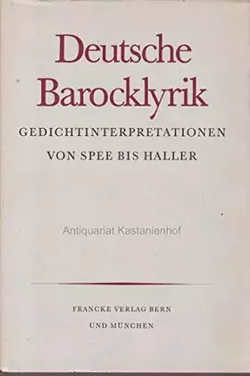 Couverture du produit · Deutsche Barocklyrik. Gedichtinterpretationen von Spee bis Haller