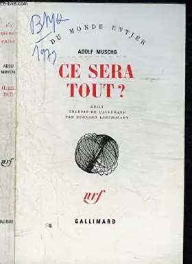 Couverture du produit · CE SERA TOUT