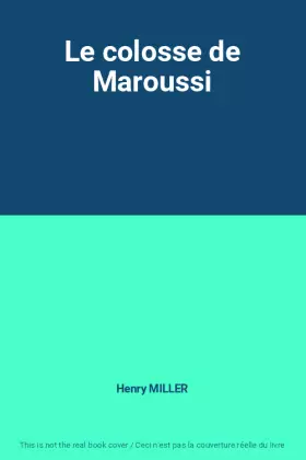 Couverture du produit · Le colosse de Maroussi
