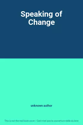 Couverture du produit · Speaking of Change
