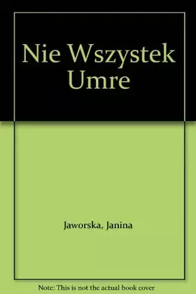 Couverture du produit · Nie Wszystek Umre