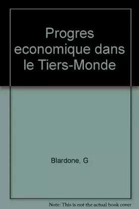 Couverture du produit · Progres economique dans le Tiers-Monde