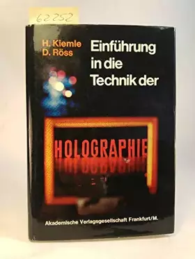 Couverture du produit · Einführung in die Technik der Holographie