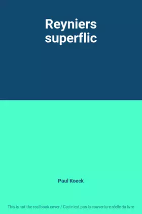 Couverture du produit · Reyniers superflic