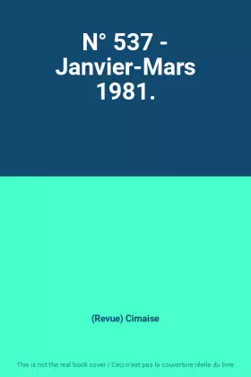 Couverture du produit · N° 537 - Janvier-Mars 1981.