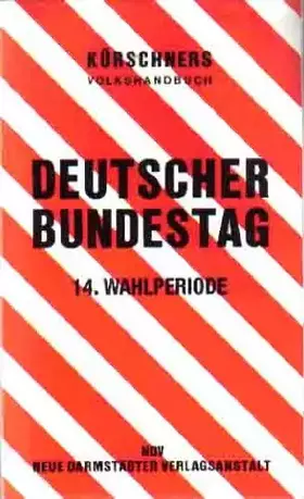 Couverture du produit · Deutscher bundestag 14. Wahlperiode