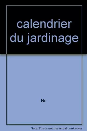Couverture du produit · calendrier du jardinage