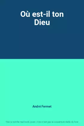 Couverture du produit · Où est-il ton Dieu