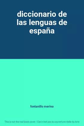 Couverture du produit · diccionario de las lenguas de españa