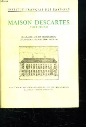 Couverture du produit · MAISON DESCARTES. AMSTERDAM.