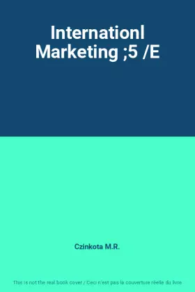 Couverture du produit · Internationl Marketing ;5 /E