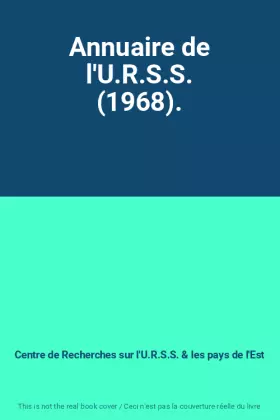 Couverture du produit · Annuaire de l'U.R.S.S. (1968).