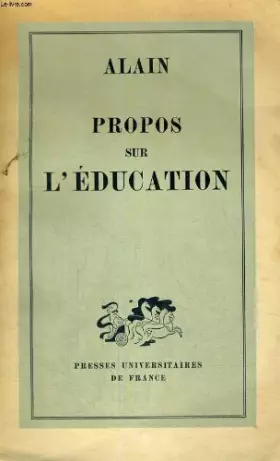 Couverture du produit · Propos sur l'education