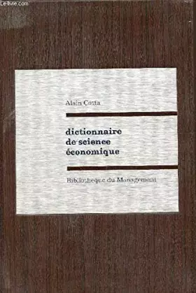 Couverture du produit · Dictionnaire de science économique
