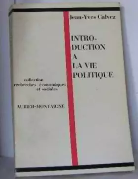 Couverture du produit · Introduction à la vie politique