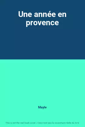 Couverture du produit · Une année en provence