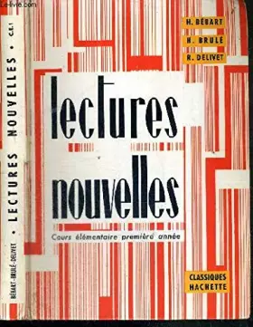 Couverture du produit · LECTURES NOUVELLES - COURS ELEMENTAIRE 1RE ANNEE