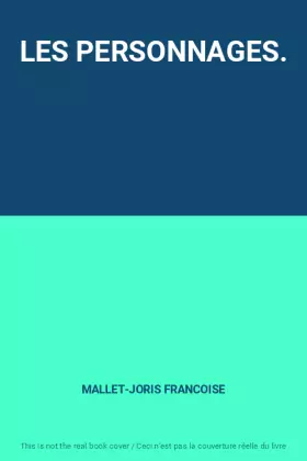 Couverture du produit · LES PERSONNAGES.