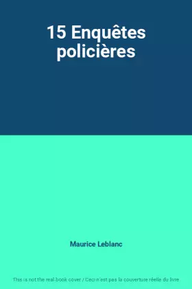 Couverture du produit · 15 Enquêtes policières