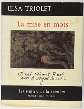 Couverture du produit · LA MISE EN MOTS