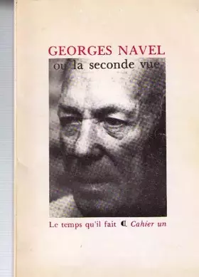 Couverture du produit · Goerges navel ou la seconde vue