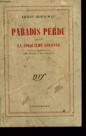 Couverture du produit · Paradis perdu suivi de la cinquieme colonne.